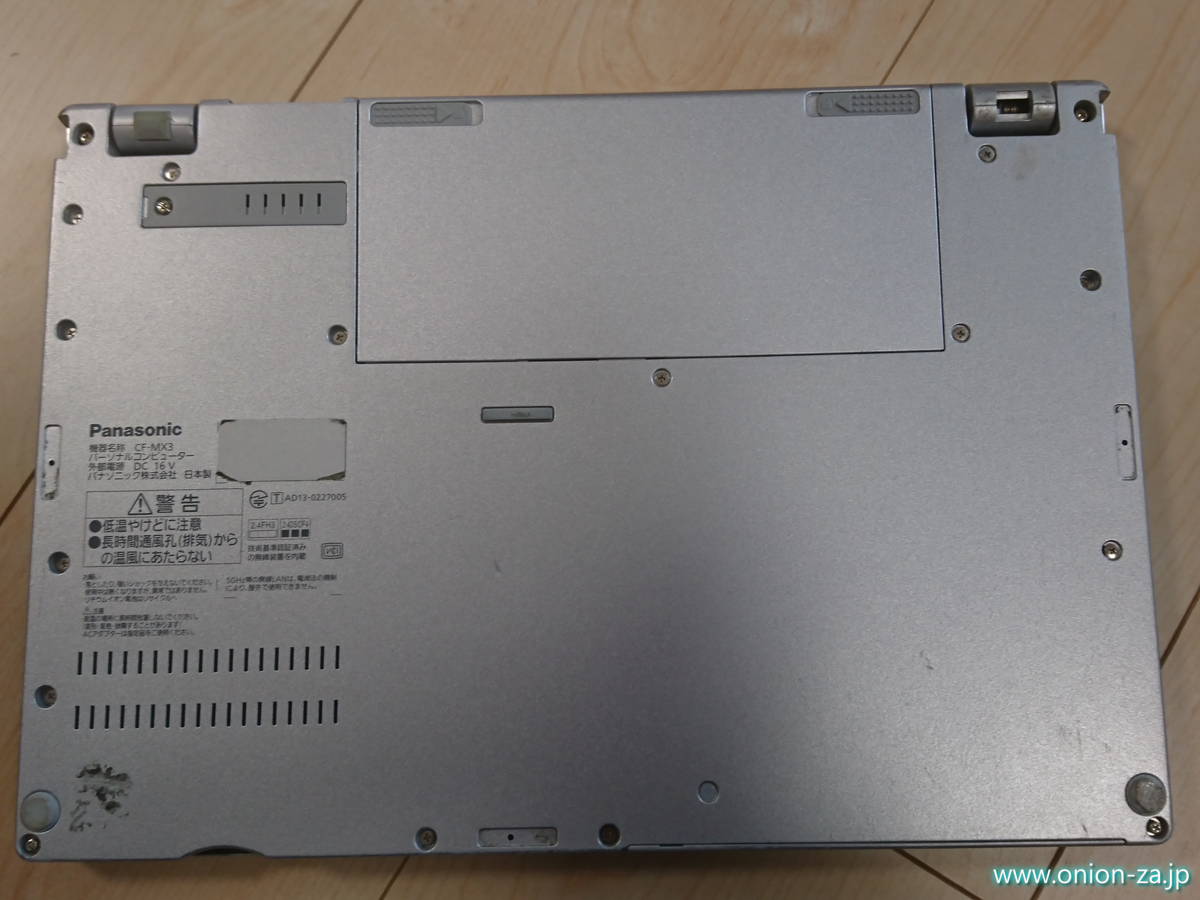 中古のLet's note CF-MX3を購入してM.2 SATA SSDを交換してみたので 