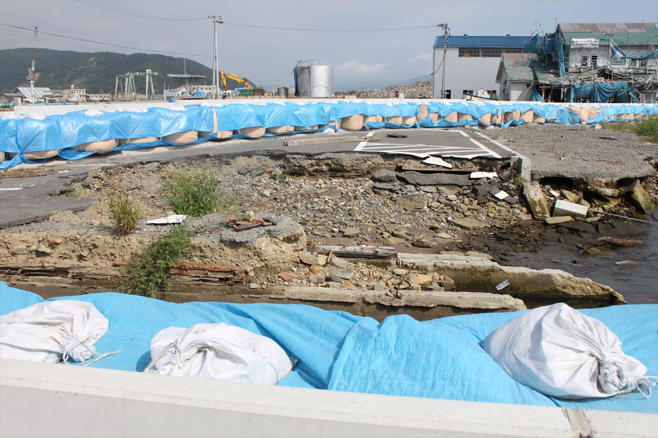 東日本大震災で被害を受けた石巻市