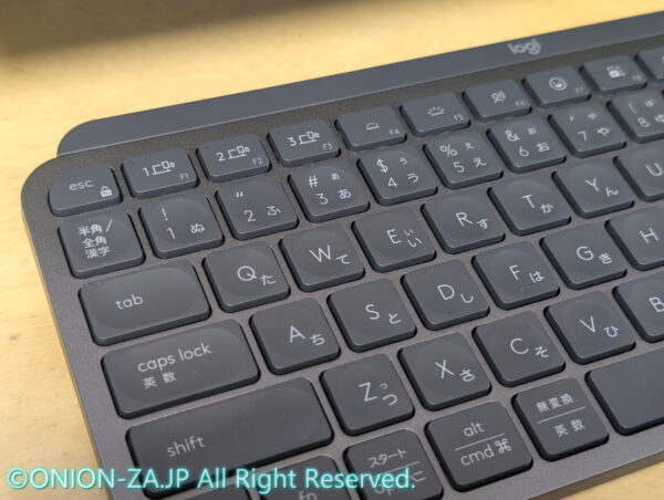 MX Keys Miniの左側アップの写真