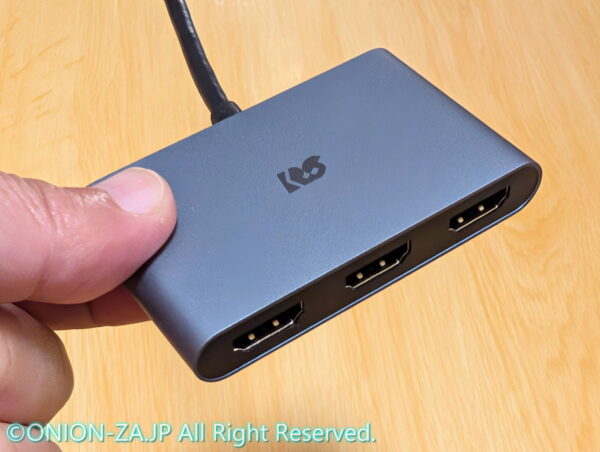 ラトックシステム製USB-C接続トリプルディスプレイアダプターRS-UCHD3-PD