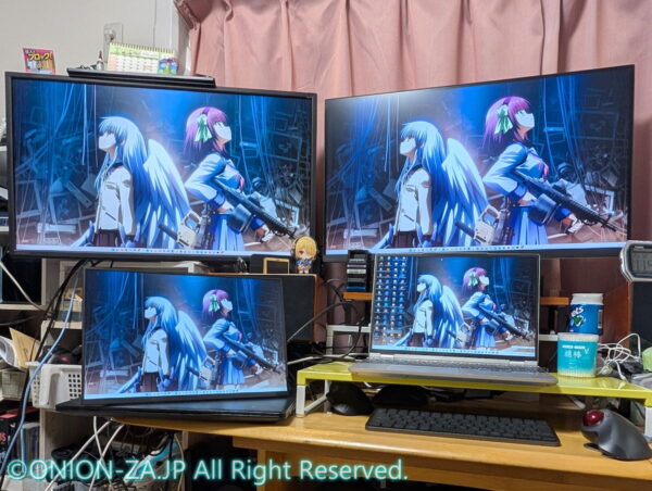 外部モニター3画面表示