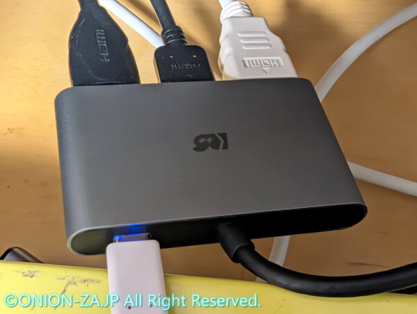 ラトックシステム製USB-C接続トリプルディスプレイアダプターRS-UCHD3-PDの使用例